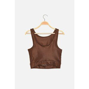 Trendyol Brown Support Waist Detailed Knitted Sports Bra