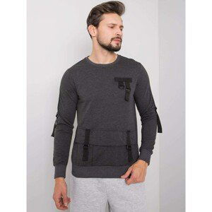 Dark gray men's cotton sweatshirt