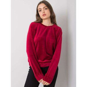 Burgundy velour sweatshirt Lorene RUE PARIS