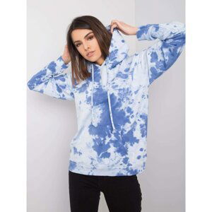 RUE PARIS Women's blue hooded sweatshirt