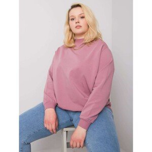 Dusty pink melange sweatshirt plus size basic