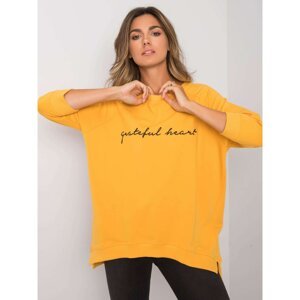 RUE PARIS Dark yellow cotton sweatshirt