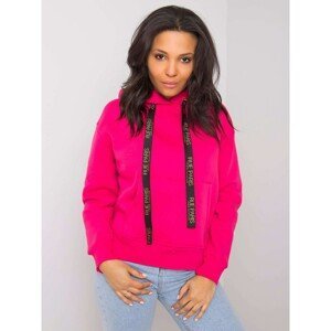 RUE PARIS Pink hoodie with pocket