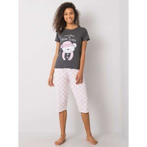 Graphite women's pajamas with a print