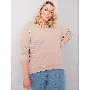 Beige Oversize Cotton Sweatshirt