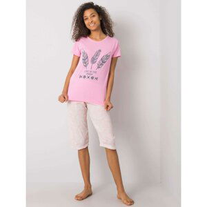 Light pink pajamas with patterns