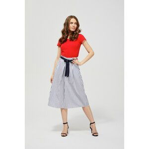 Cotton skirt with stripes