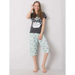Graphite women's pajamas with a print
