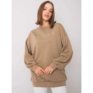 Dark beige hoodless sweatshirt