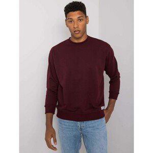 LIWALI Maroon men's sweatshirt without a hood