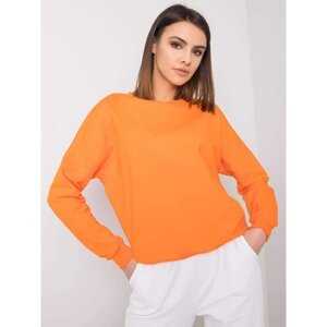 RUE PARIS Orange sweatshirt without a hood