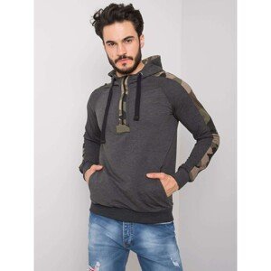 Graphite-khaki men's cotton sweatshirt