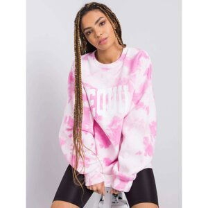 RUE PARIS Pink sweatshirt with a tie dye effect