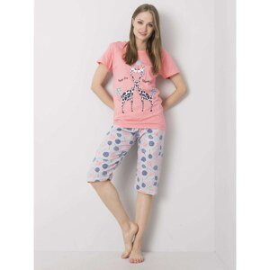 Coral cotton pajamas