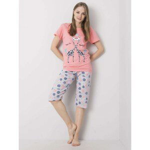 Coral cotton pajamas