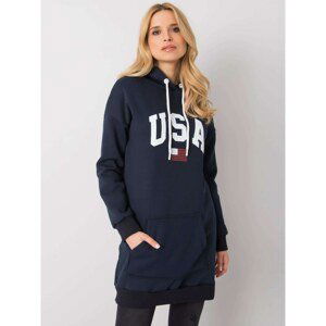 RUE PARIS Ladies dark blue sweatshirt with print