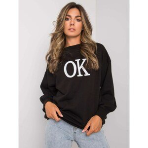 Black sweatshirt with inscription