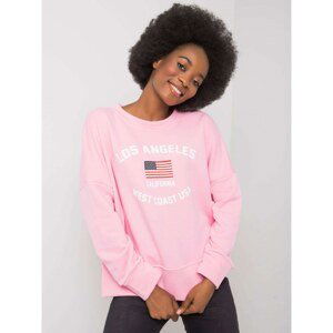 Pink sweatshirt RUE PARIS with print