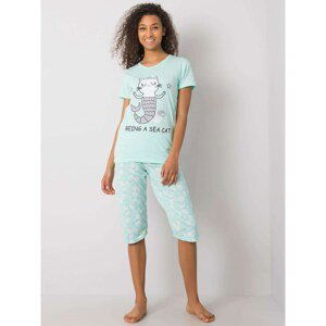 Mint two-piece sleeping set