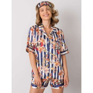 Pyjamas with white and dark blue pattern