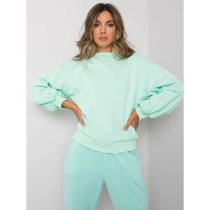Mint sweatshirt with a cutout on the back