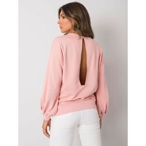 Light pink sweatshirt with a cut-out on the back