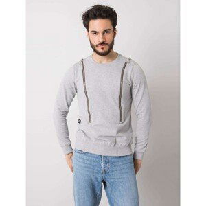 Men's gray cotton sweatshirt