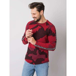 Red patterned sweatshirt for a man