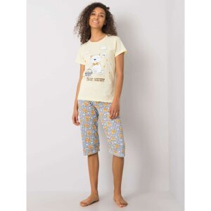 Women's yellow patterned pajamas