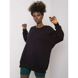 Women's Black Cotton Sweatshirt