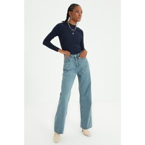 Trendyol Gray High Waist Wide Leg Jeans