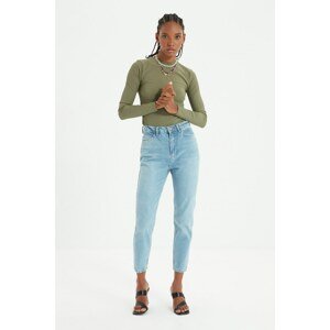 Trendyol Light Blue High Waist Mom Jeans