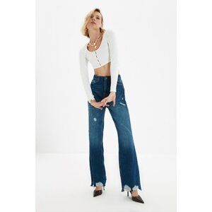 Trendyol Jeans - modrá - široká noha