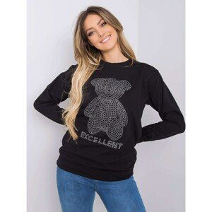 Women's black sweatshirt with app