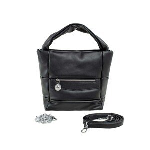 Black women's handbag made of ecological leather