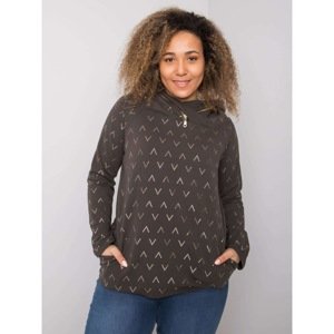 Dark khaki sweatshirt with Frances print