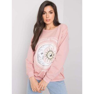 Dusty pink sweatshirt with Trisha print