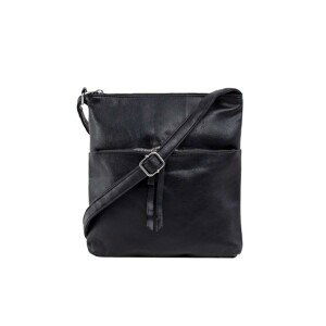 Women's black eco-leather handbag