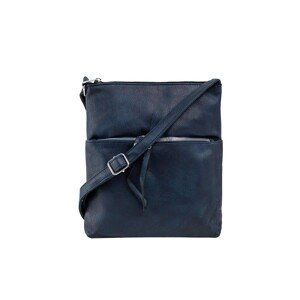 Women's navy blue eco-leather handbag