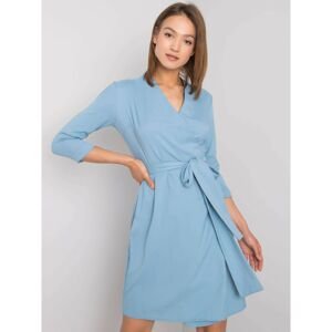 Edelie blue dress with a tie