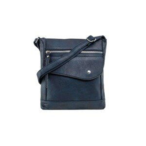 Dark blue eco leather shoulder bag