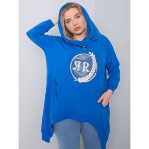 Plus size dark blue hoodie
