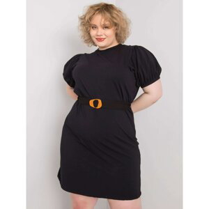 Black dress plus sizes with decorative sleeves