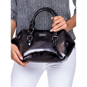 Black trunk bag with a detachable strap