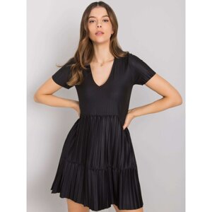 Black pleated dress Yazmin RUE PARIS