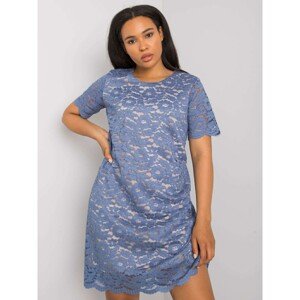 Plus size blue lace dress