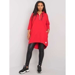 Women's red hoodie in oversize