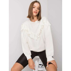 Women's white sweatshirt with fringes