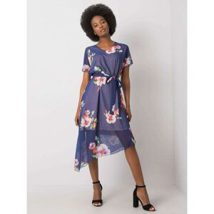 Women's navy blue floral dress