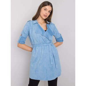 Women's blue raincoat